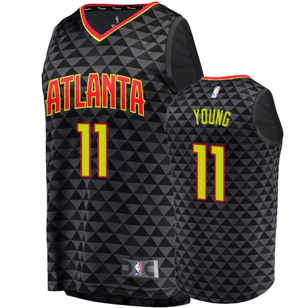 Hawks Men's Trae Young #11 Replica Icon Fanatics Branded Jersey