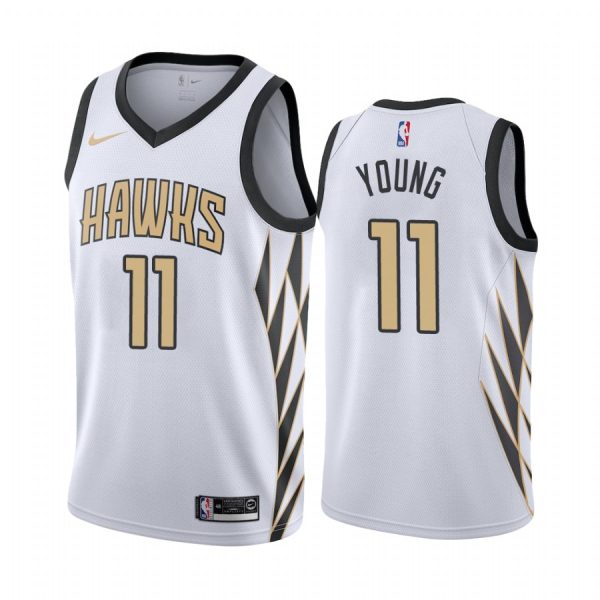 Hawks Trae Young 2018-19 City White Jersey