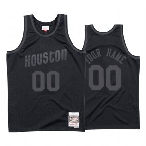 Houston Rockets Custom #00 Black Tonal Jersey