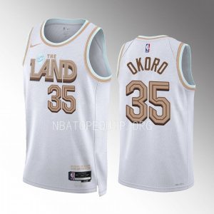 Isaac Okoro 2022-23 Cleveland Cavaliers White #35 City Edition Jersey Swingman