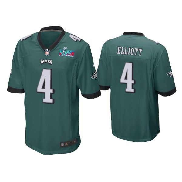 Jake Elliott Philadelphia Eagles Super Bowl LVII Midnight Green Game Jersey