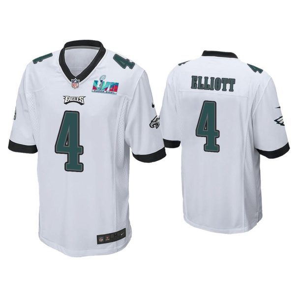 Jake Elliott Philadelphia Eagles Super Bowl LVII White Game Jersey
