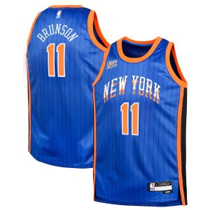 Jalen Brunson New York Knicks Youth 2023/24 Swingman Replica Jersey - City Edition - Blue