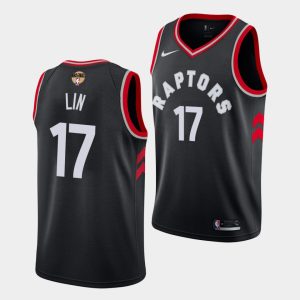 Jeremy Lin #17 Toronto Raptors Black 2019 NBA Finals Jersey Statement