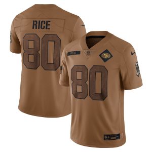 Jerry Rice San Francisco 49ers 2023 Salute To Service Retired Player Limited Jersey - Brown