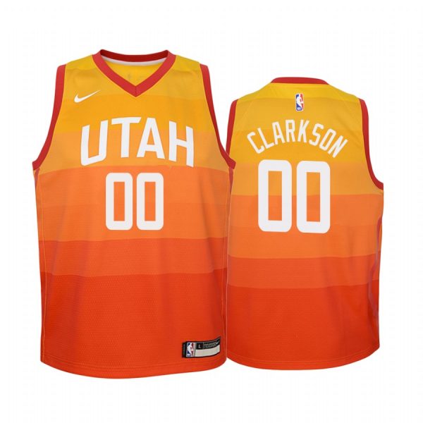 Jordan Clarkson Utah Jazz Orange City 2019-20 Jersey - Youth