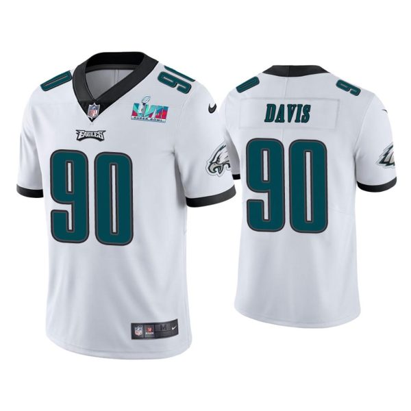 Jordan Davis Philadelphia Eagles Super Bowl LVII White Vapor Limited Jersey