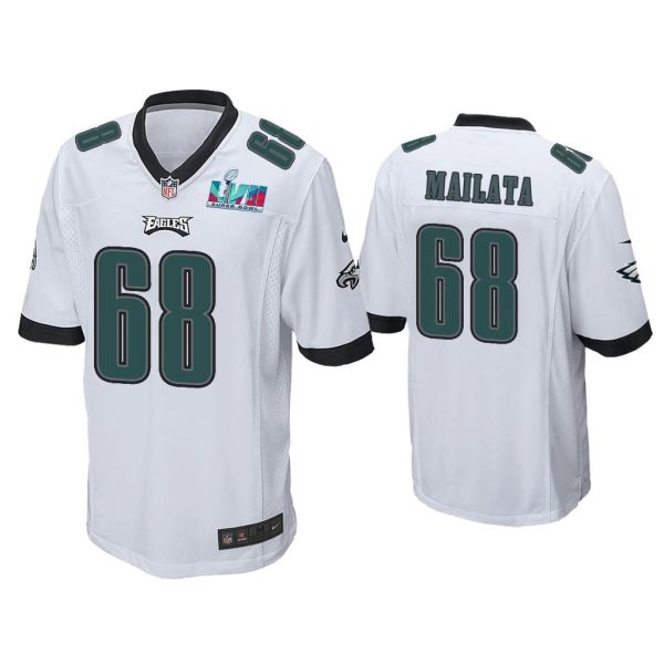 Jordan Mailata Philadelphia Eagles Super Bowl LVII White Game Jersey