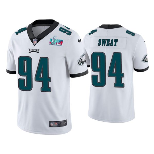Josh Sweat Philadelphia Eagles Super Bowl LVII White Vapor Limited Jersey
