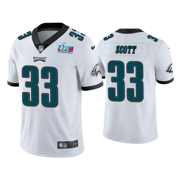 Josiah Scott Philadelphia Eagles Super Bowl LVII White Vapor Limited Jersey