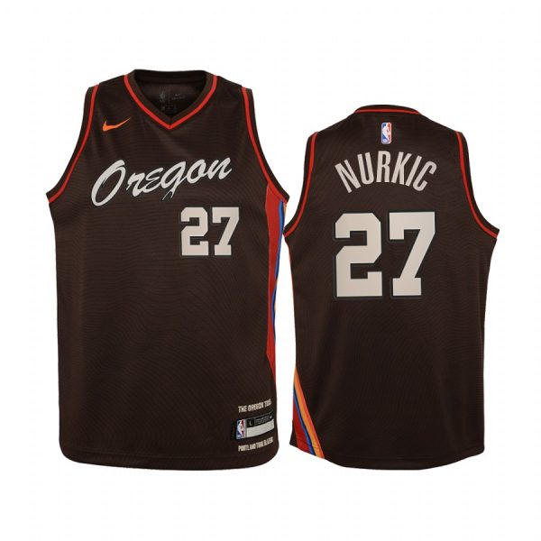 Jusuf Nurkic Portland Trail Blazers 2020-21 City Edition Youth Jersey - Black