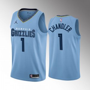 Kennedy Chandler 2022-23 Memphis Grizzlies Blue #1 City Edition Jersey