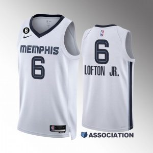Kenneth Lofton Jr. #6 Memphis Grizzlies 2022-23 Association Edition White Jersey