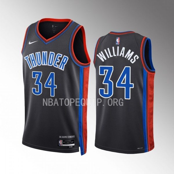 Kenrich Williams 2022-23 Oklahoma City Thunder Gray #34 City Edition Jersey Swingman