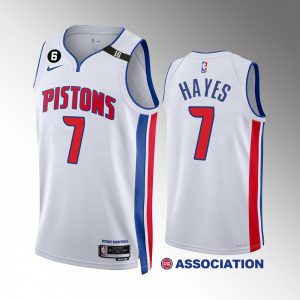 Killian Hayes 2022-23 Detroit Pistons White #7 Association Edition Jersey Swingman