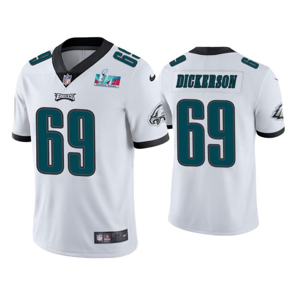 Landon Dickerson Philadelphia Eagles Super Bowl LVII White Vapor Limited Jersey