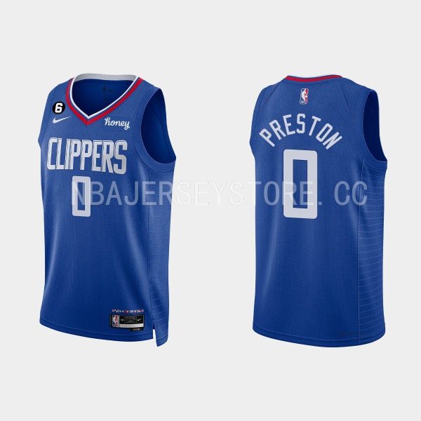 Los Angeles Clippers #17 Jason Preston Icon Edition Blue 2022-23 Jersey