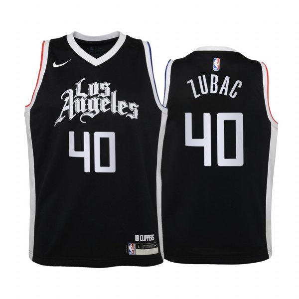 Los Angeles Clippers Ivica Zubac 2020-21 City Black Youth Jersey -