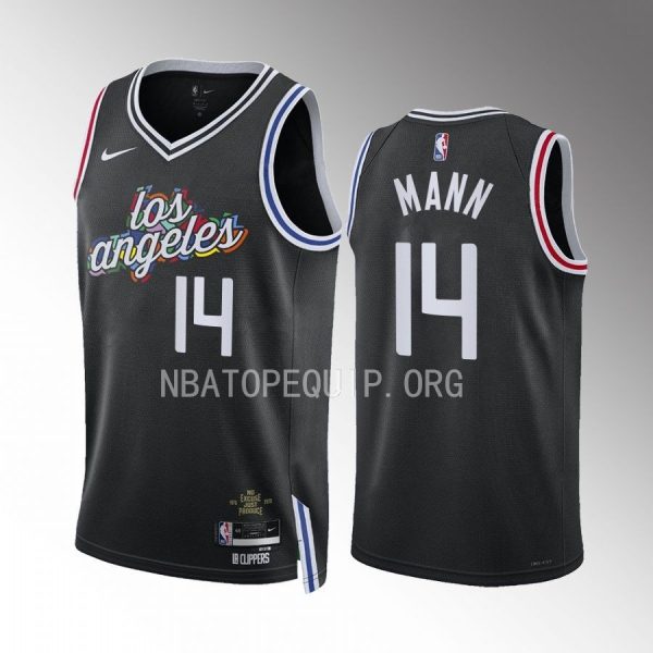 Los Angeles Clippers Terance Mann 2022-23 City Edition Black #14 Jersey Swingman