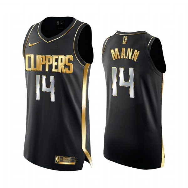 Los Angeles Clippers Terance Mann Black Golden Edition Jersey 2021