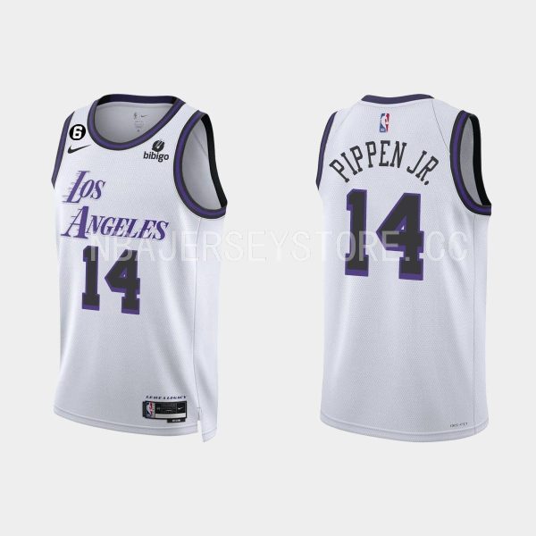 Los Angeles Lakers #14 Stanley Johnson 2022-23 City Edition White Jersey