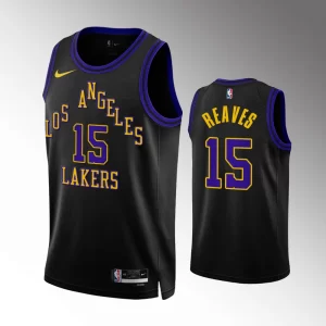 Los Angeles Lakers Black City Edition #15 Austin Reaves 2023-24 Swingman Jersey