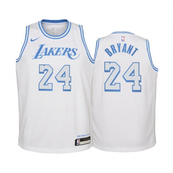 Los Angeles Lakers Kobe Bryant 2020-21 City White Youth Jersey - Legacy of Lore