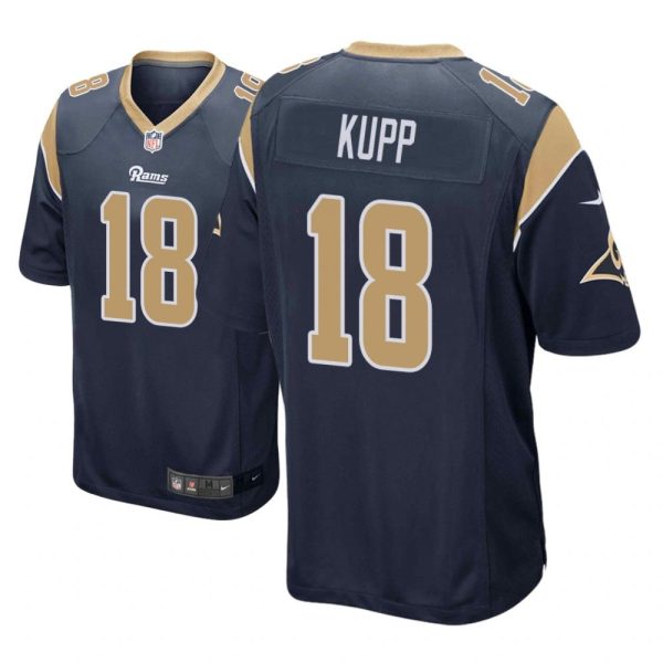 Los Angeles Rams #18 Navy Men Cooper Kupp Game Jersey