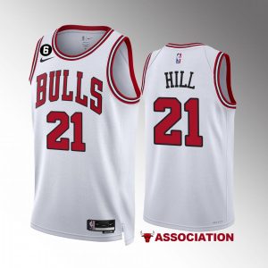 Malcolm Hill 2022-23 Chicago Bulls White #21 Association Edition Jersey Swingman