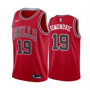 Marko Simonovic Chicago Bulls 2021 Icon Edition Red #19 Jersey