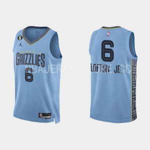 Memphis Grizzlies #6 Kenneth Lofton Jr. Statement Edition Light Blue 2022-23 Jersey