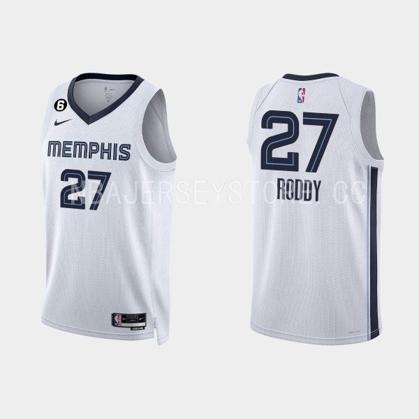 Memphis Grizzlies David Roddy #27 Association Edition White Jersey