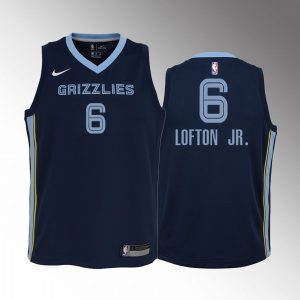 Memphis Grizzlies Kenneth Lofton Jr. Icon Edition Navy Youth Jersey #6