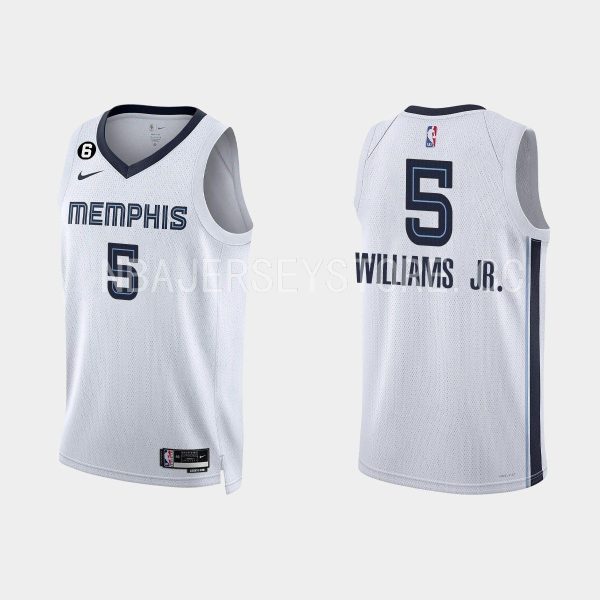 Memphis Grizzlies Vince Williams Jr. #5 Association Edition White Jersey