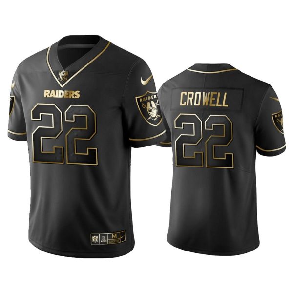 Men 2019 Golden Edition Raiders Isaiah Crowell Black Jersey