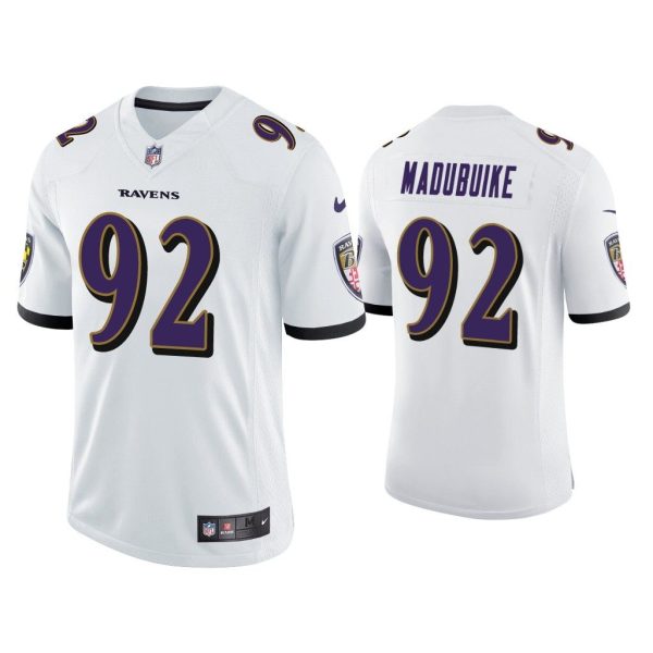 Men Baltimore Ravens Justin Madubuike Vapor Limited White Jersey