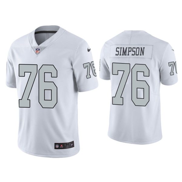 Men Color Rush Limited John Simpson Las Vegas Raiders White Jersey
