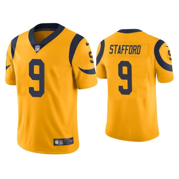 Men Color Rush Limited Matthew Stafford Los Angeles Rams Gold Jersey