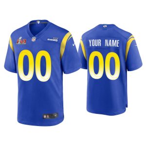 Men Custom Los Angeles Rams Super Bowl LVI Royal Game Jersey
