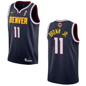 Men Denver Nuggets #11 Bruce Brown Navy 2023 Finals Champions Icon EditionStitched Jersey
