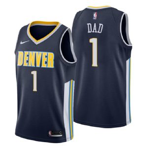 Men Denver Nuggets 2018 Father Day Navy Number 1 Dad Swingman Jersey