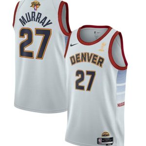 Men Denver Nuggets #27 Jamal Murray White 2023 Finals Champions Icon Edition Stitched Jersey