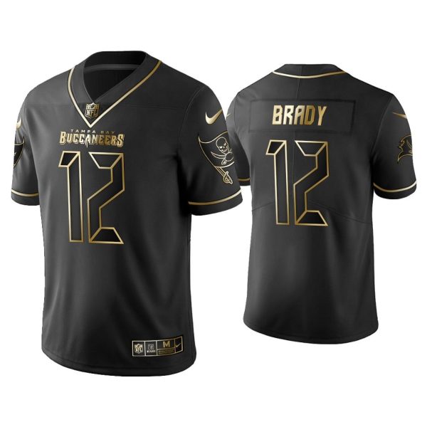 Men Golden Edition Vapor Limitd Tampa Bay Buccaneers Tom Brady Black Jersey