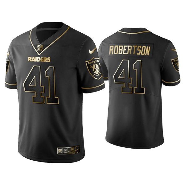 Men Golden Edition Vapor Limited Raiders Amik Robertson Black Jersey