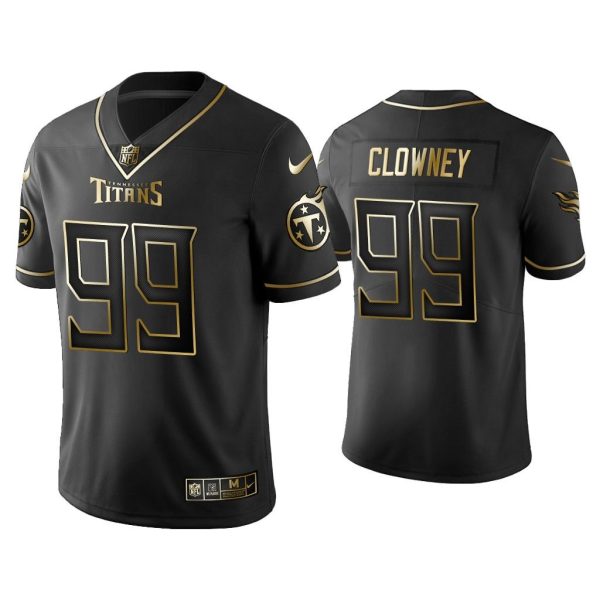 Men Golden Edition Vapor Limited Titans Jadeveon Clowney Black Jersey