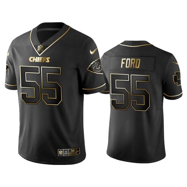 Men Golden Edition Vapor Untouchable Limited Chiefs #55 Dee Ford Black Jersey