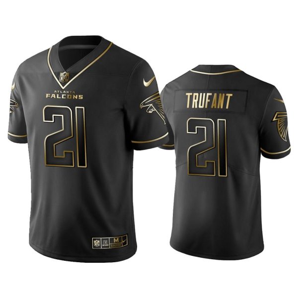 Men Golden Edition Vapor Untouchable Limited Falcons #21 Desmond Trufant Black Jersey