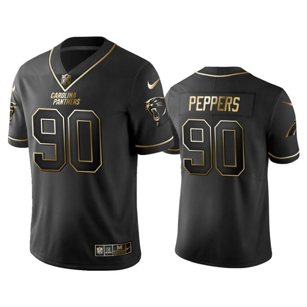 Men Golden Edition Vapor Untouchable Limited Panthers #90 Julius Peppers Black Jersey