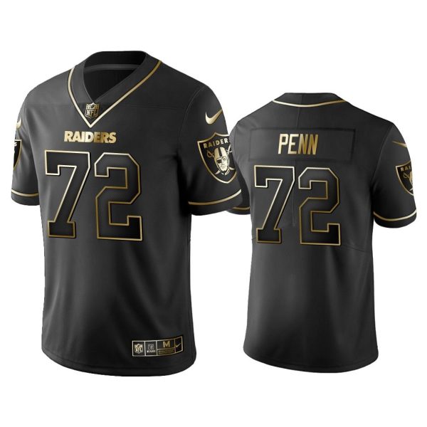 Men Golden Edition Vapor Untouchable Limited Raiders #72 Donald Penn Black Jersey