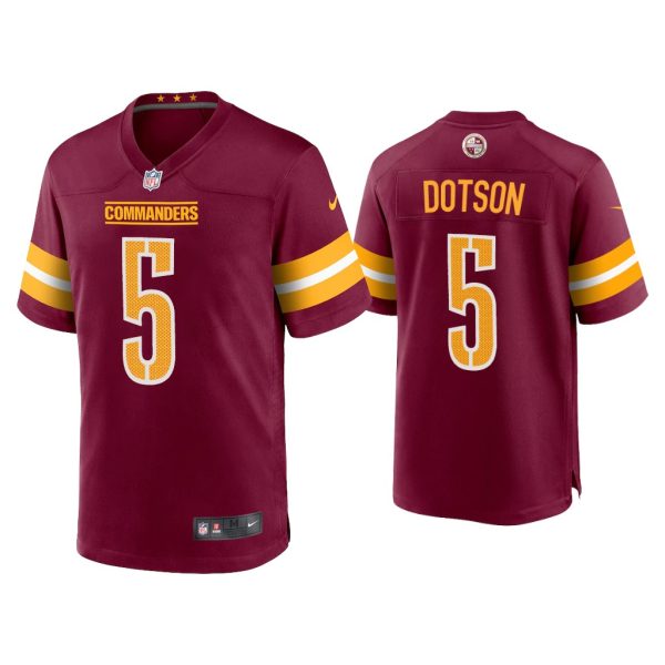 Men Jahan Dotson Washington Commanders Burgundy 2022 NFL Draft Game Jersey
